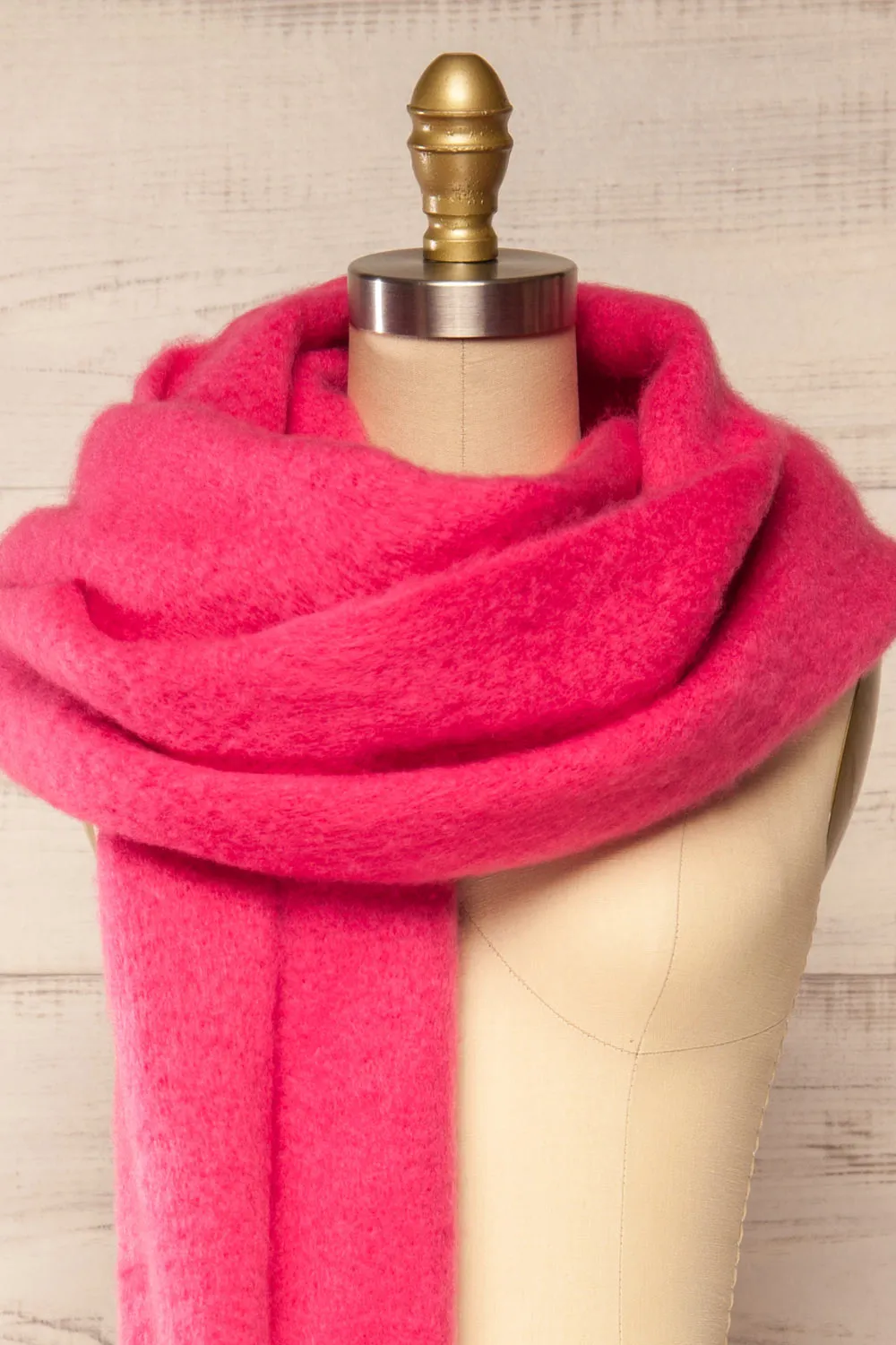 Newnham Fuchsia | Oversized Soft Knit Scarf