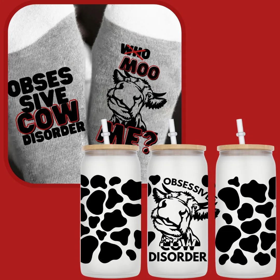 Obsessive Cow Disorder Tumbler   Socks