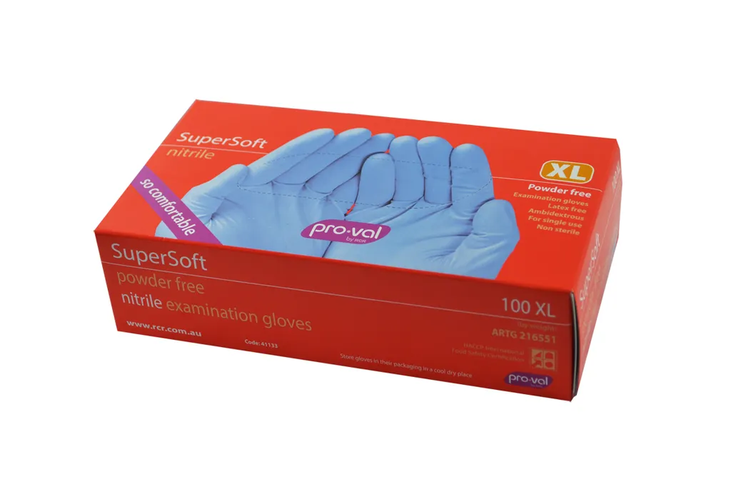 Pro Val SuperSoft Nitrile Exam Blue Nitrile Examination Glove