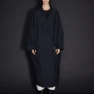 Recycled nylon oversized coat