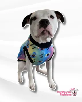 Rescued & Loved - Dog Pajama with Black Neck & Trim/Sleeves