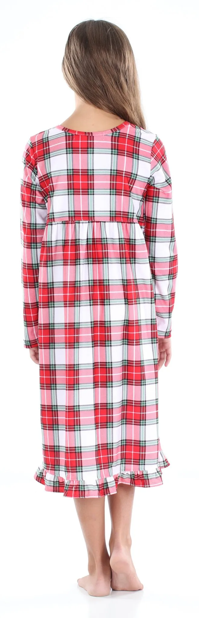 SleepytimePjs Family Matching Christmas Red & White Plaid Flannel Pajamas