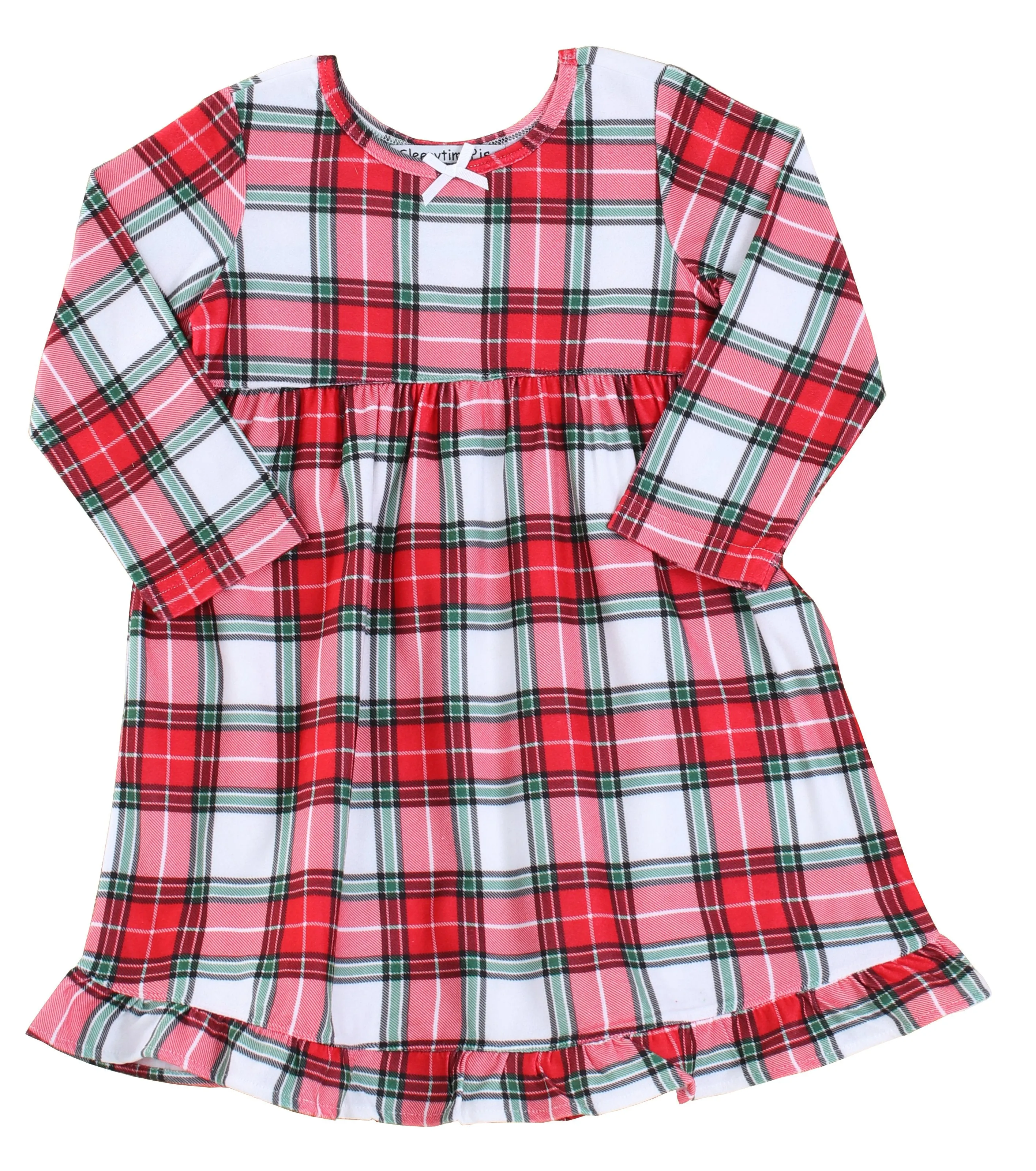 SleepytimePjs Family Matching Christmas Red & White Plaid Flannel Pajamas