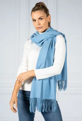 Soft Knit Dusted Sky Blue Scarf