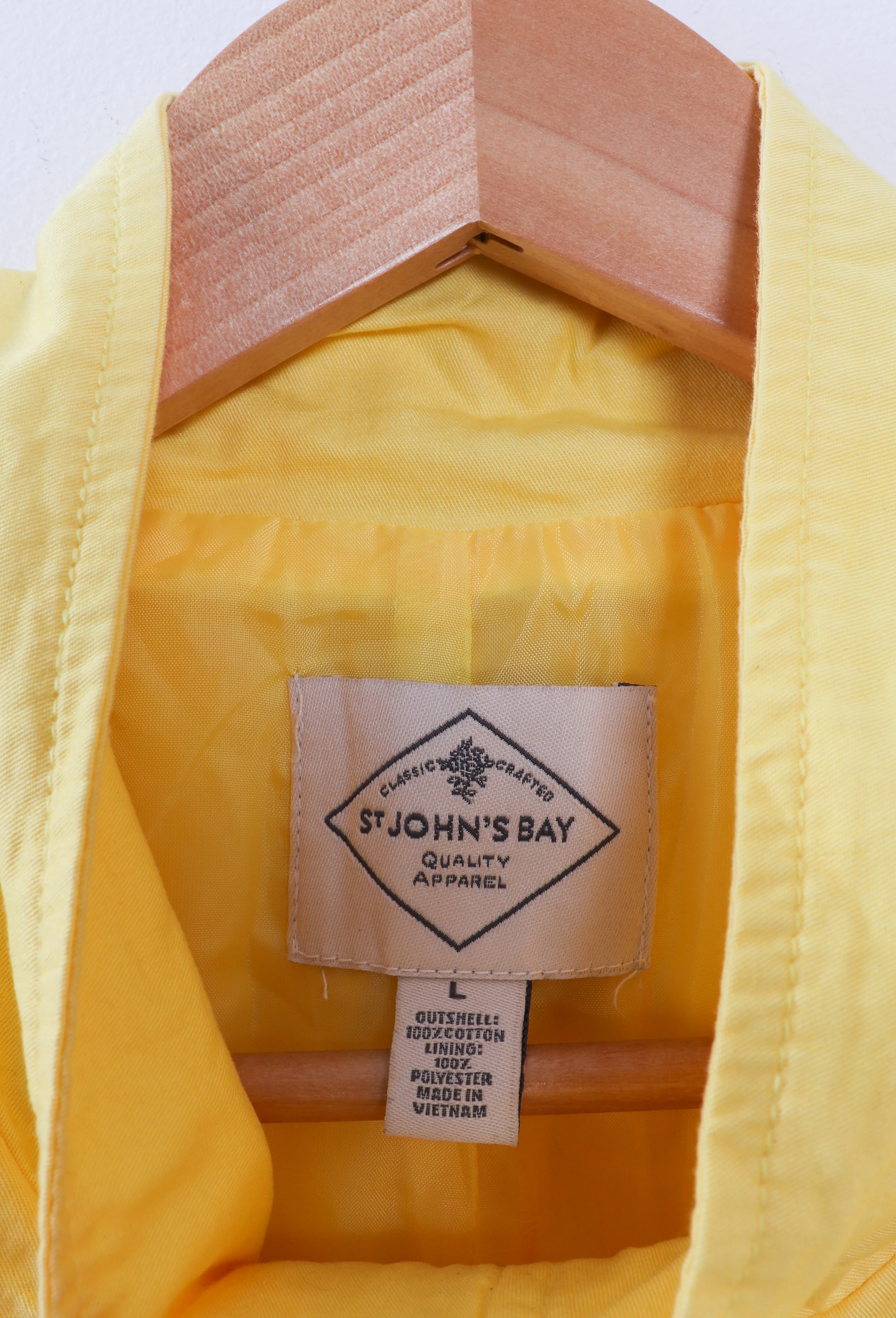 St. Johns Bay Bright and Yellow Rain Coat Style Jacket