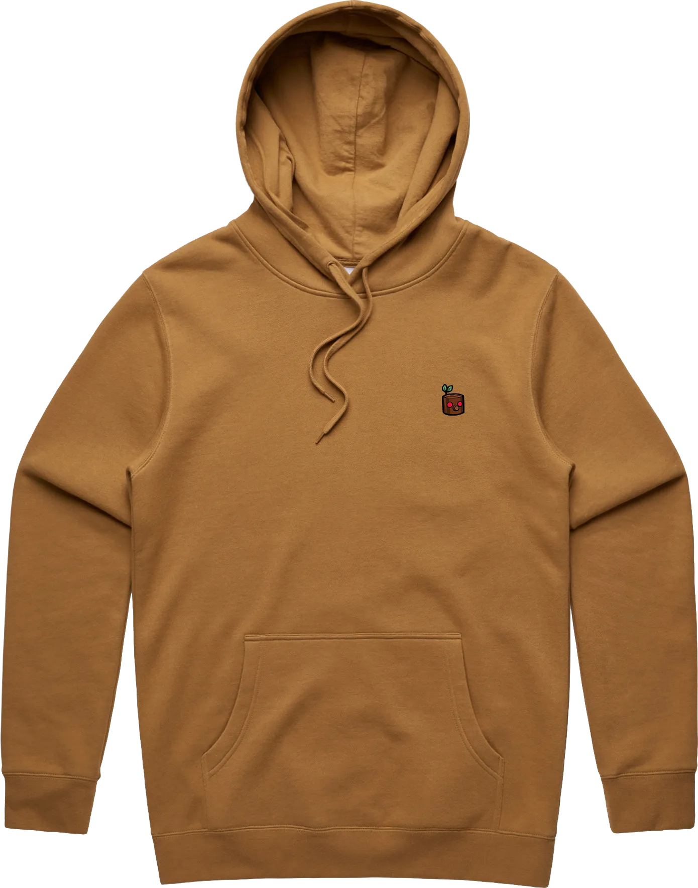 TEKKEN - 'Mokujin' Small Logo Embroidered Pullover Hoodie - Camel