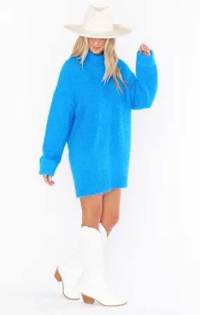 Timmy Tunic Sweater ~ Bright Blue Knit