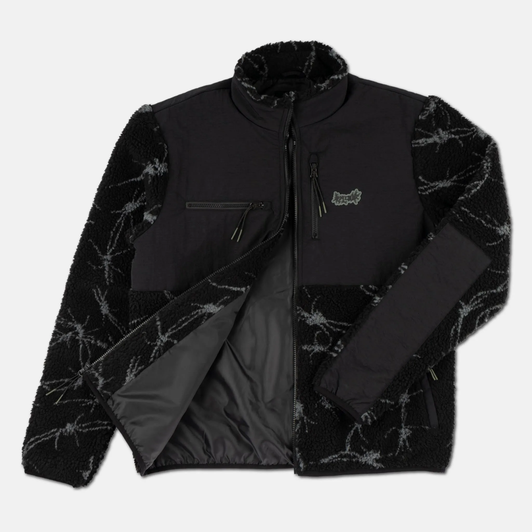 Welcome Skateboards - Wire Sherpa Zip Fleece Jacket - Black