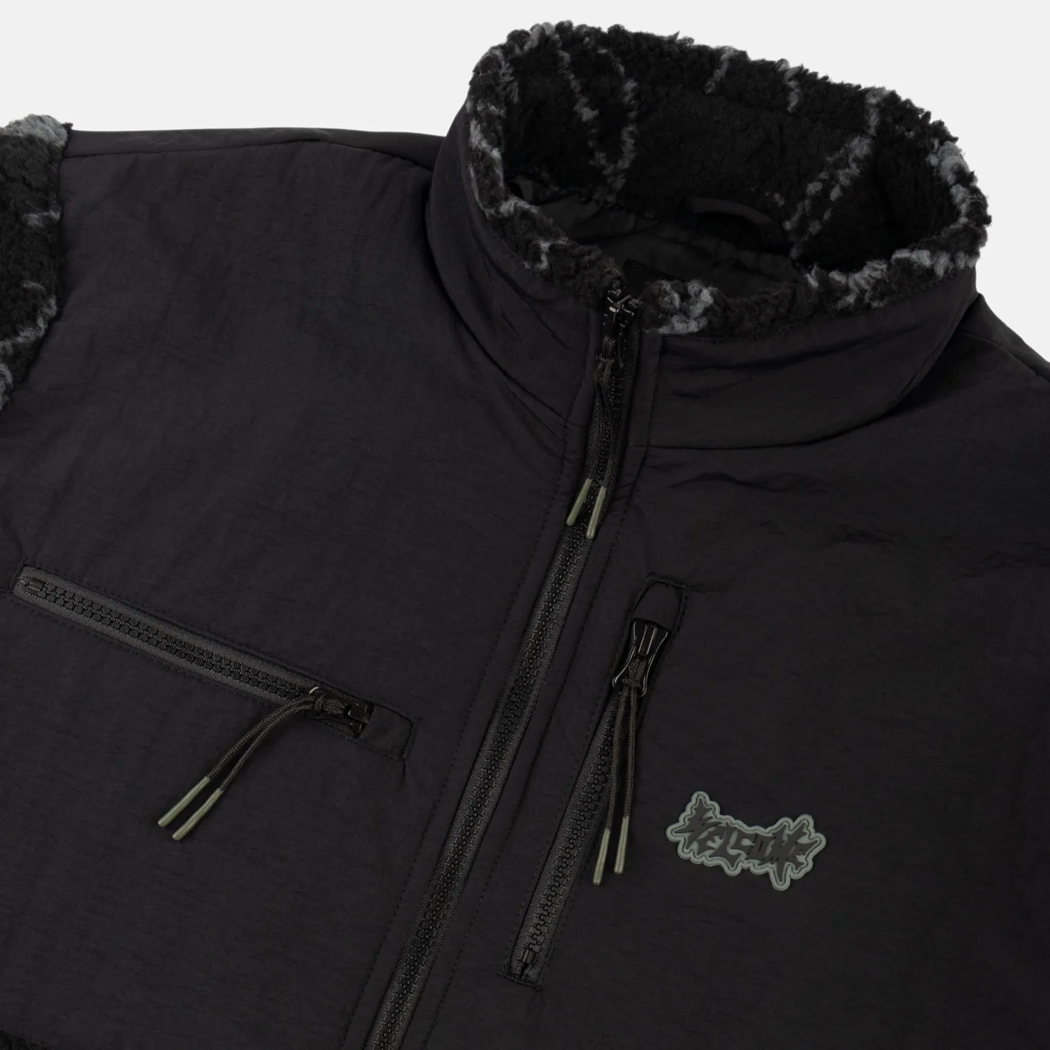 Welcome Skateboards - Wire Sherpa Zip Fleece Jacket - Black