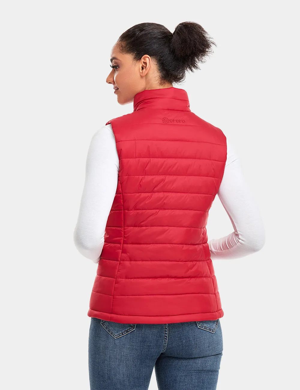 Women's Classic Heated Vest - White / Green / Red (Apparel Only)