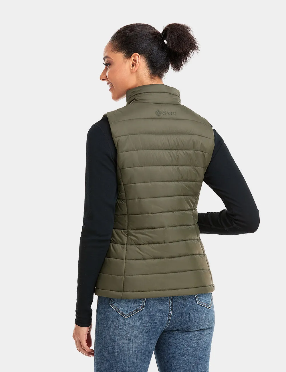 Women's Classic Heated Vest - White / Green / Red (Apparel Only)