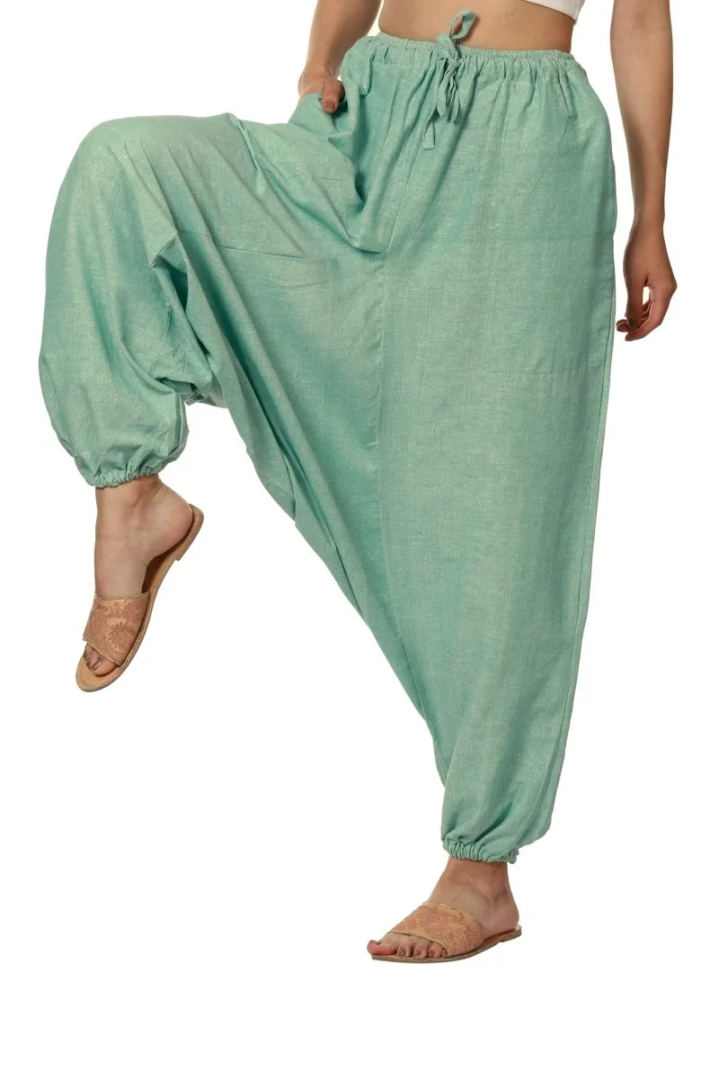 Women's Harem Pants | Sea Green | Fits Waist Size 28" to 36"