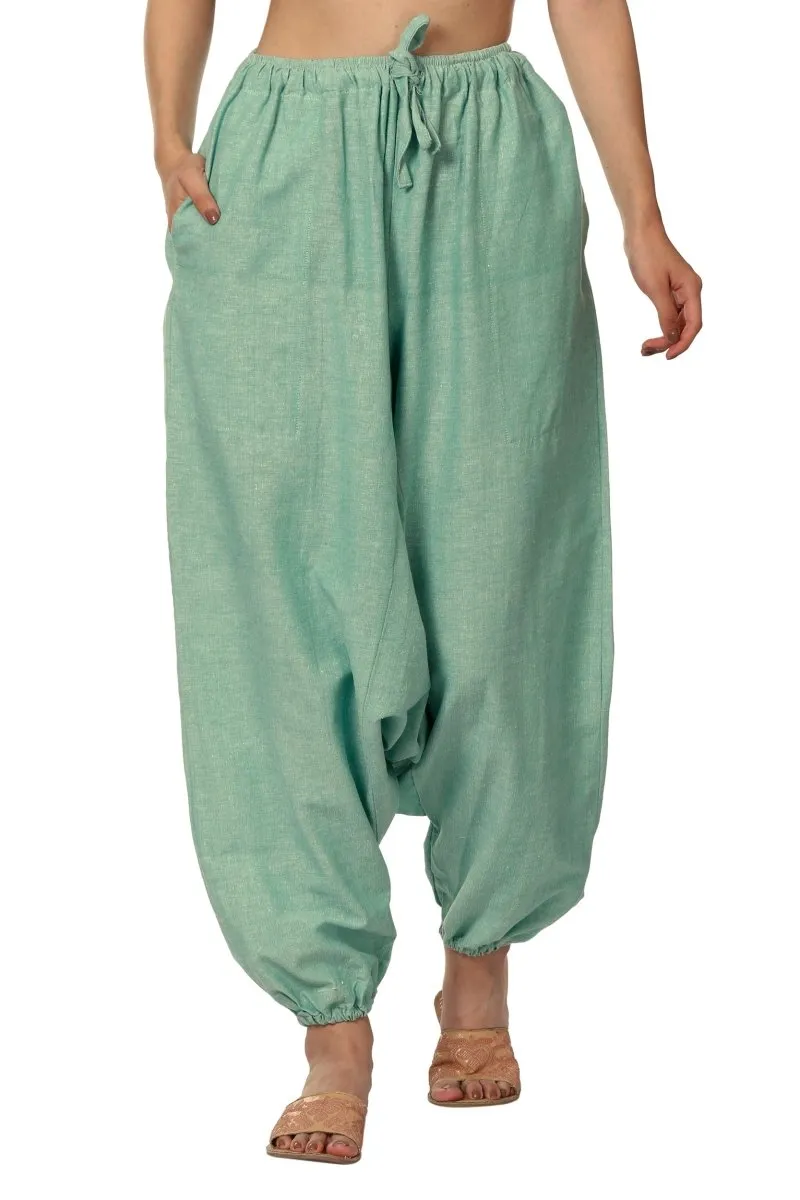 Women's Harem Pants | Sea Green | Fits Waist Size 28" to 36"