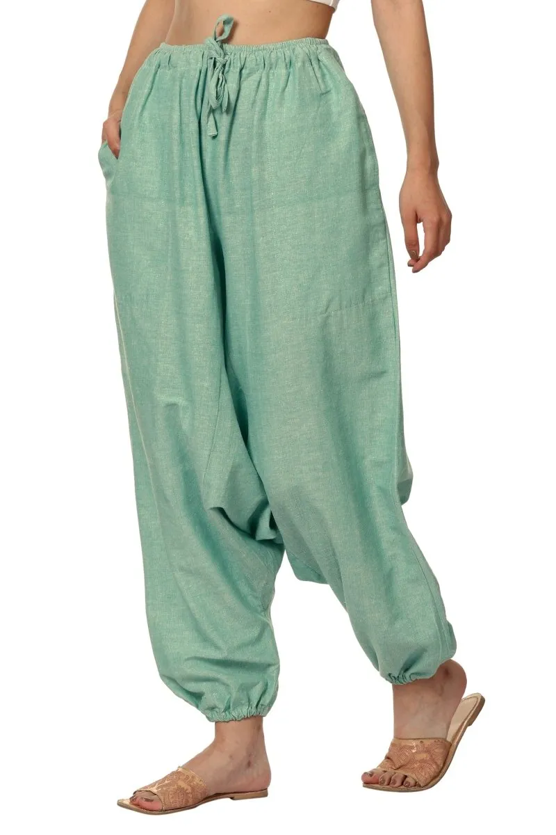 Women's Harem Pants | Sea Green | Fits Waist Size 28" to 36"