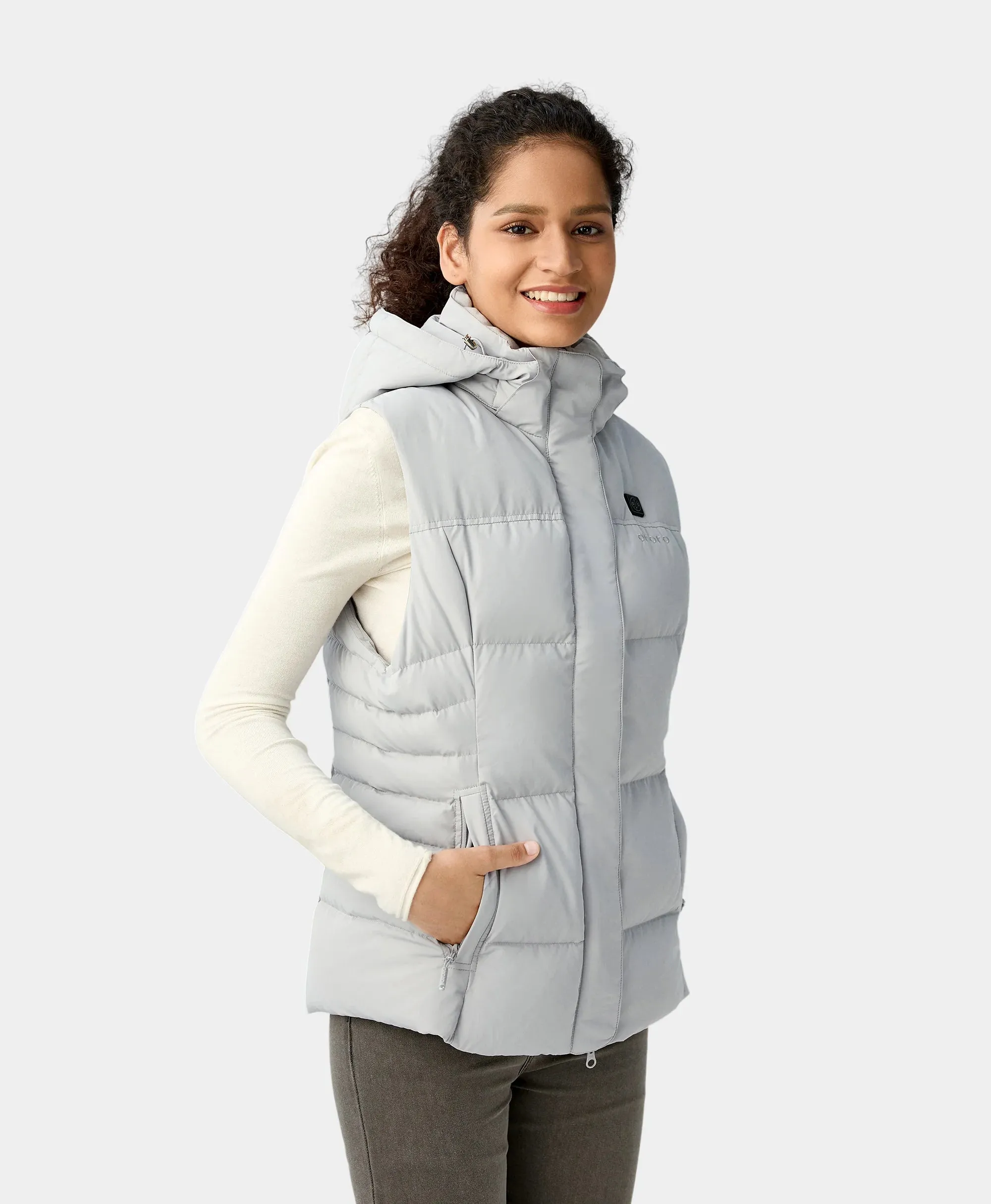 Women's Heated Down Vest - Slim Fit