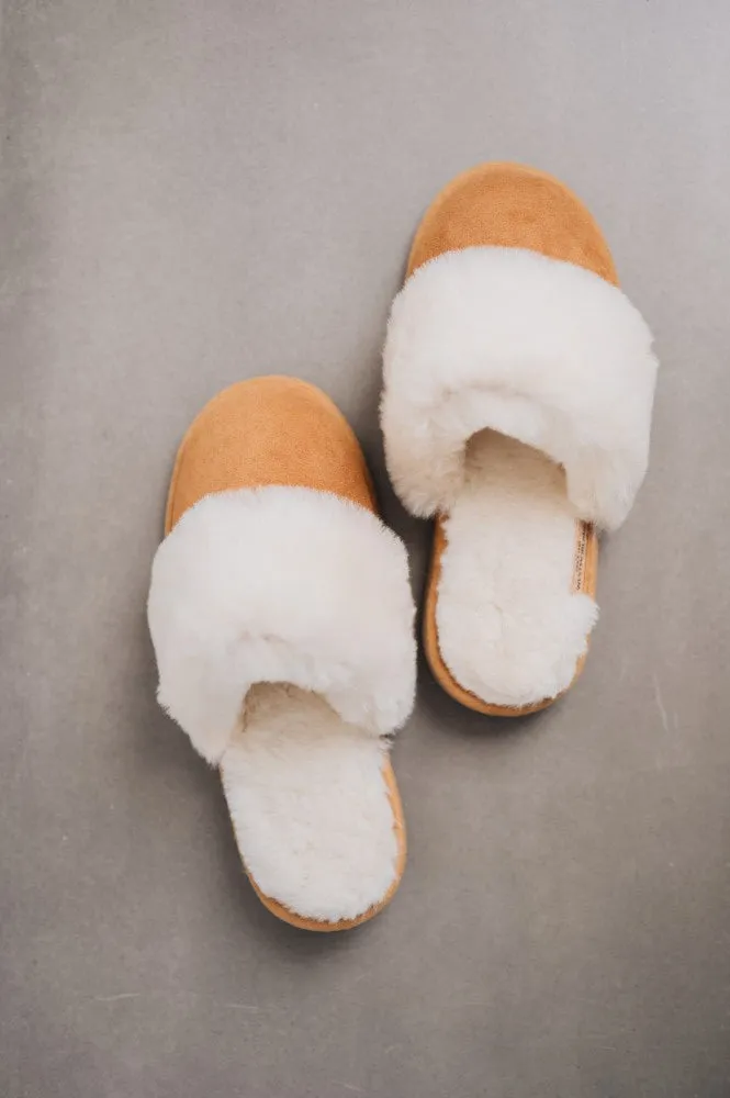 Women's Sheepskin Slip-on Slippers | VERONICA