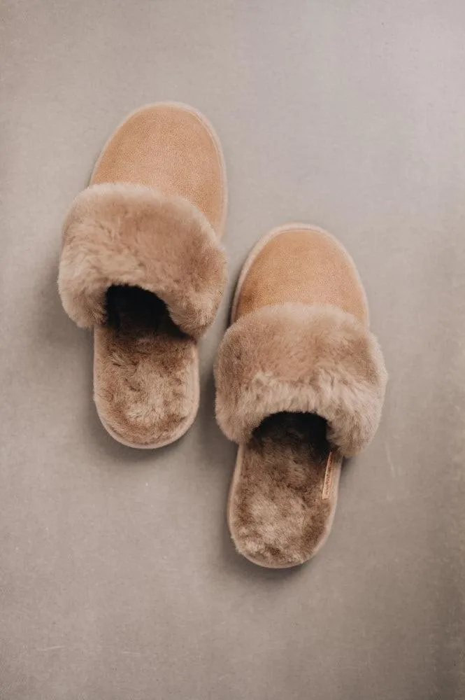 Women's Sheepskin Slip-on Slippers | VERONICA