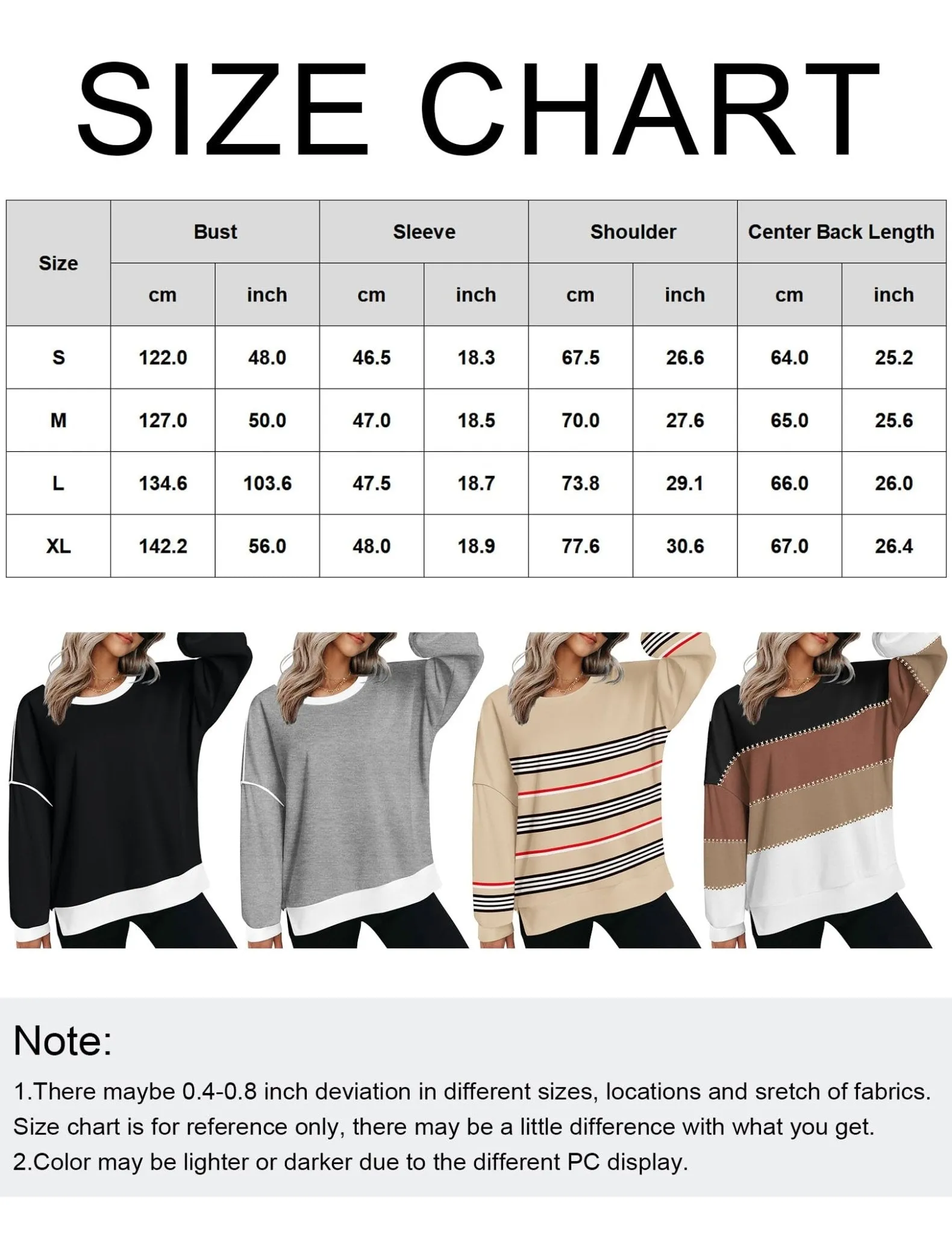 Zeagoo Women's Striped Pullover Sweatshirts Cute Lightweight Y2K Fall Outfits 2024 Hoodies Long Sleeve Shirts Loose Casual Pullover Tops Small