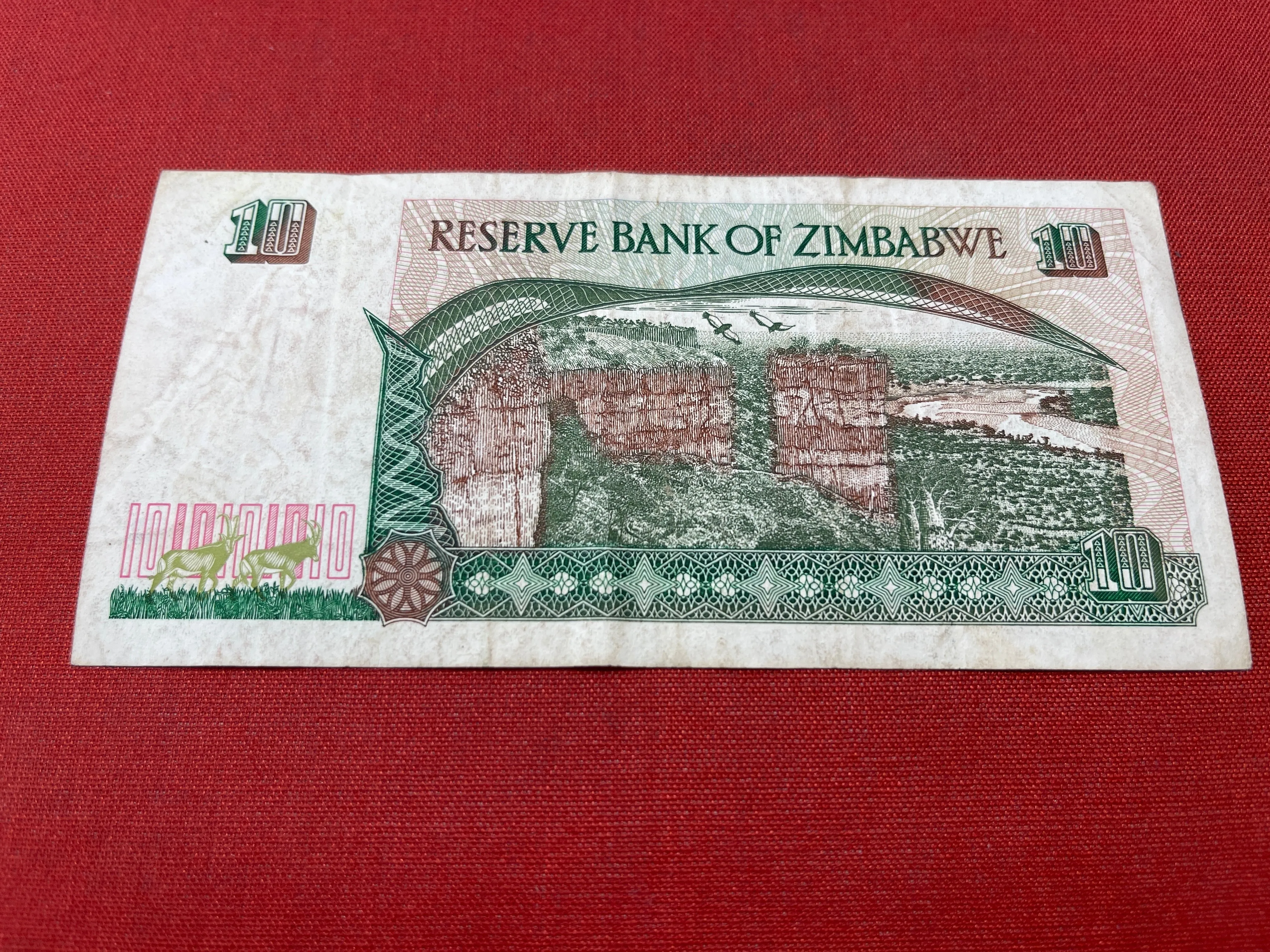 Zimbabwe 10 Dollar Banknote